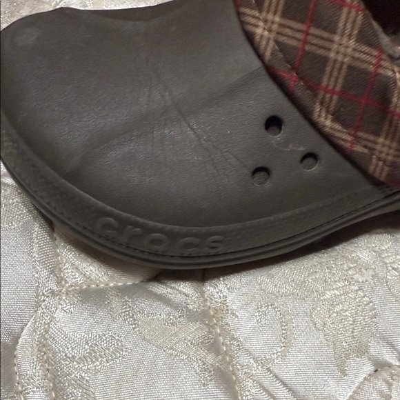 Men’s/Womens Unisex Brown Plaid CROCS - Picture 5 of 5